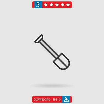 Shovel vector icon Stock Illustration
