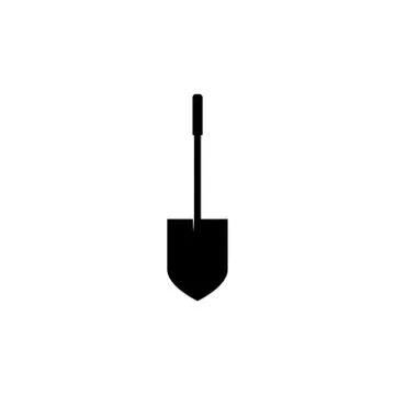 Shovel vector logo icon design template illustration Stock Illustration