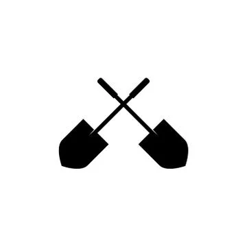 Shovel vector logo icon design template illustration Stock Illustration