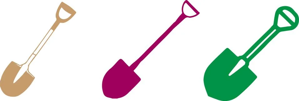 Shovel vector on white background Stock Illustration