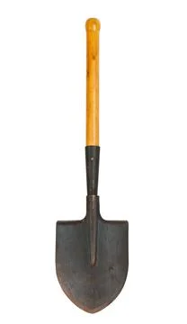 Shovel on white background Stock Photos