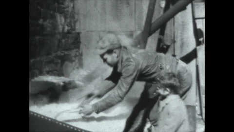 Shoveling Lime 1938 Stock Footage 242876559