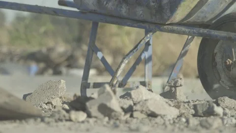 Shoveling Rocks - 4K Slow Motion Vídeo Stock 79908587