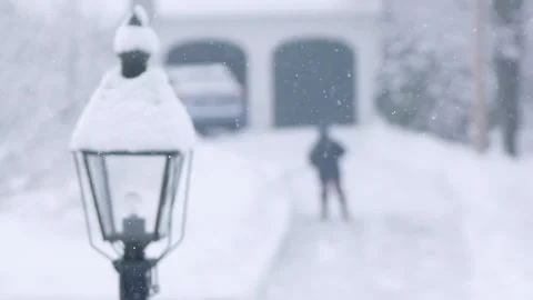 SHOVELING SLOW MO Stock Footage 186110646
