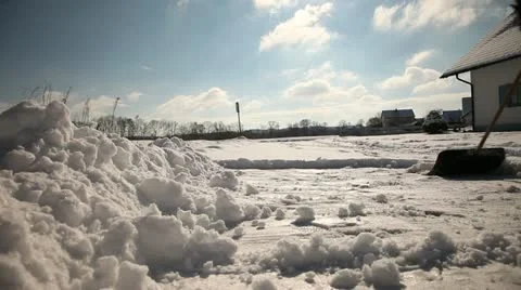 Shoveling snow Stock Footage 22007824
