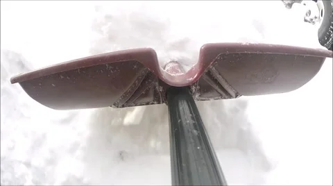 Shoveling snow Stock Footage 46559562
