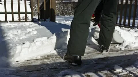 Shoveling Snow - timelapsed Stock Footage 20474396