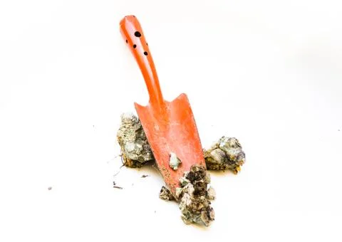 Shovels digging Stock Photos