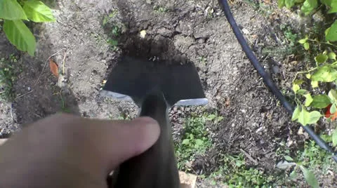 Shovel/spade POV Stock Footage 23722665