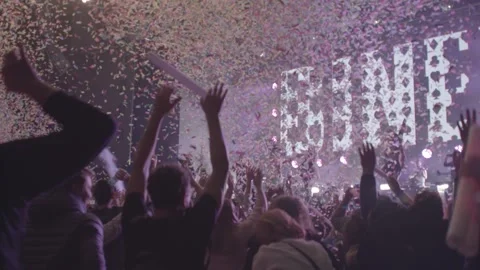 Show air confetti 스톡 동영상 137640325