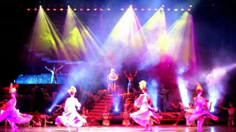 Show the Chinese circus Stock Footage 587284