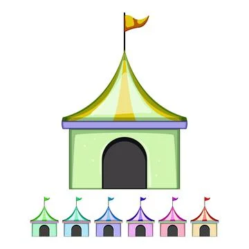 Show circus tent cartoon vector graphic Stock Illustration