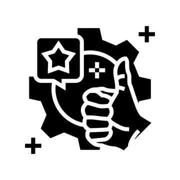 Show competence glyph icon vector illustration Stock Illustration