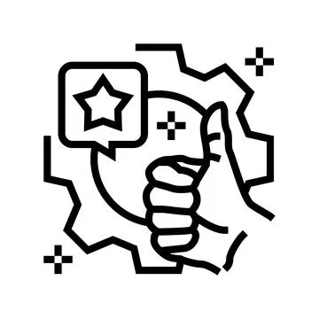 Show competence line icon vector illustration Stock Illustration