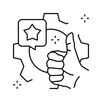 Show competence line icon vector illustration Stock Illustration
