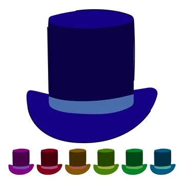 Show cylinder hat vector cartoon graphic Stock Illustration