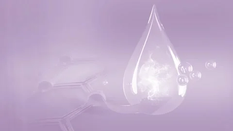 Show the effectiveness of drops of lotion or serum. to the skin to add moist Stock Footage 171400376