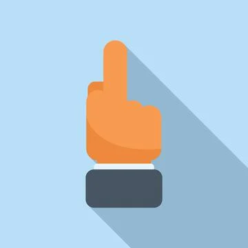 Show finger icon flat vector. Arm pose Stock Illustration
