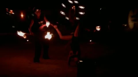 Show with Fire Stock Footage 20490553