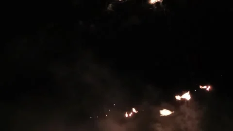 Show, fireworks in the evening sky Stock Footage 312928470