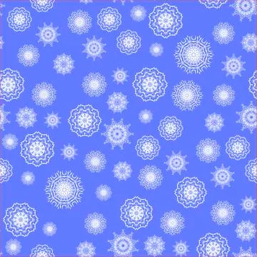 Show Flakes Seamless Pattern 库存插图
