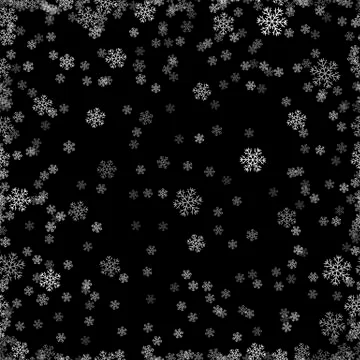 Show Flakes Seamless Pattern Stock Illustration
