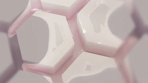 Show the flow of lotion or serum or liquid that penetrates the skin and refr Stock Footage 163082272