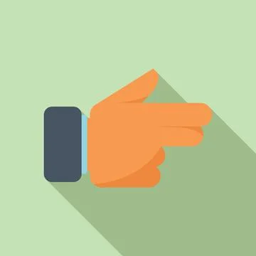Show hand icon flat vector. Finger gesture Stock Illustration