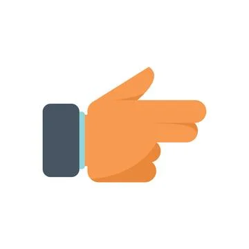 Show hand icon flat vector. Finger gesture Stock Illustration