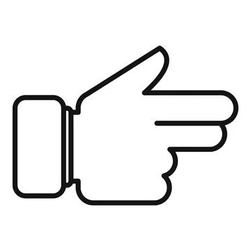 Show hand icon outline vector. Finger gesture Stock Illustration