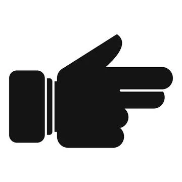 Show hand icon simple vector. Finger gesture Stock Illustration