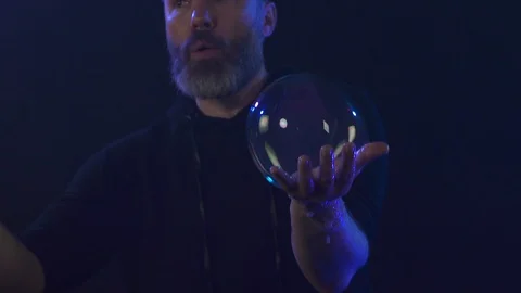 Show with a hot soap bubble Stock Footage 125691305