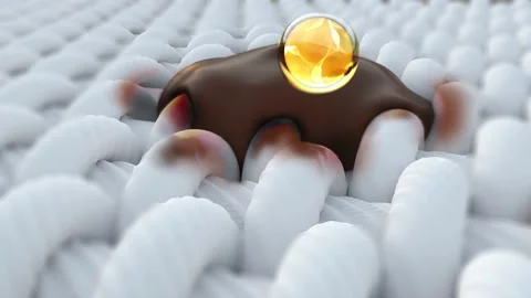 Show how to remove stains on cloth or fabric.3d Stock Footage 152867914