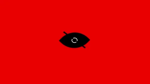 Show icon eye symbol vision hide. 4k animation. Stock Footage 306029454