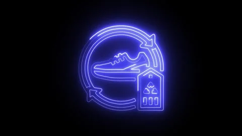 Show Icon Isolated on Black Background, Display Visibility Symbol Design Stock Footage 329572422