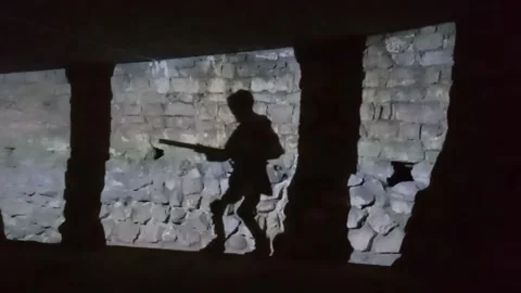 Show inside Chateau de Chillon Stock Footage 247036508