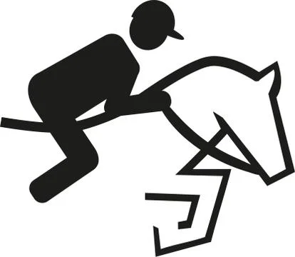 Show jumping icon Illustrazione stock