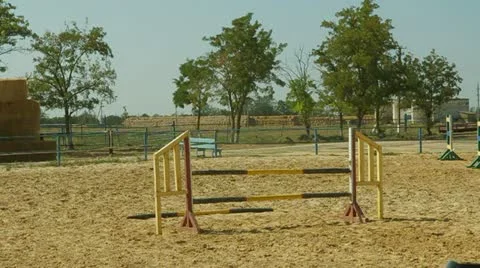 Show Jumping In Slow Motion Stock Footage 22291922