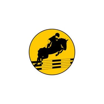 Show jumping vector illustration icon Logo Stock Illustration