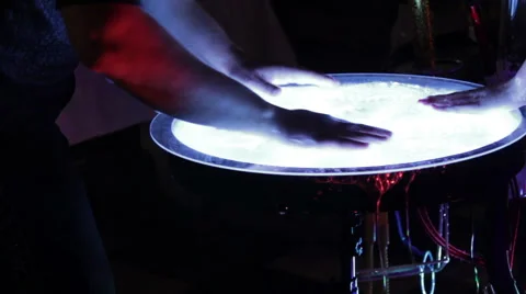 Show large bubbles under the color music Stock Footage 67477410