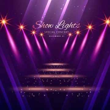Show lights enterance background Stock Illustration