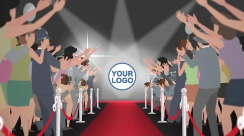 Show Logo On The Red Carpet Stock After Effects