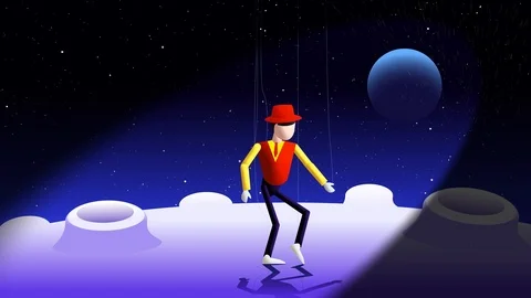 Show on the moon 库存影片 111915258