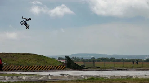 Show motorcyclists Stock Footage 29658735