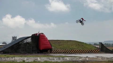 Show motorcyclists Stock Footage 29658747