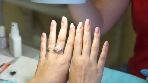 Show nails manicure Stock Footage 78516528