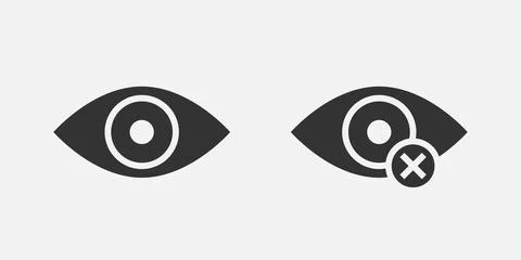 Show password icon, eye symbol. Vector vision hide from watch icon. Secret vi Stock Illustration