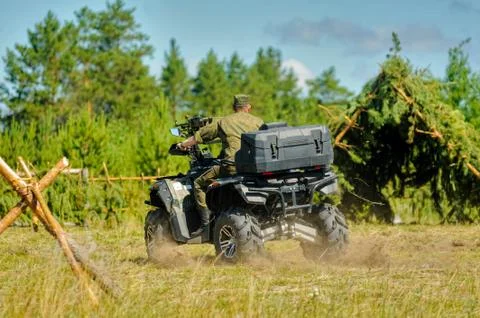 Show program of cadets on ATV. Tyumen Fotos de archivo