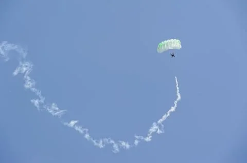 Show program of paratrooper Stock Photos