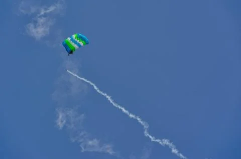 Show program of paratrooper Foto stock
